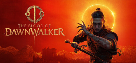 Coen draws a sword beneath a blazing eclipse, with the Dawnwalker crest over red mountains.